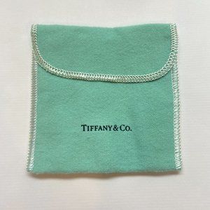 NEW Authentic Tiffany & Co Blue Suede Jewelry Pouch Size Small (1 piece)